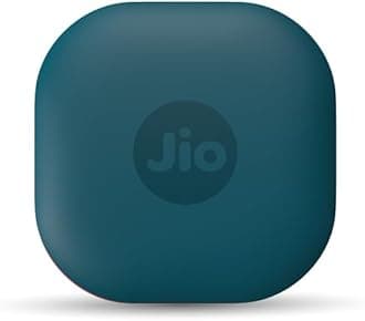 JioTag Air for iOS (Blue) Worldwide Tracker, Pair with Apple Find My app for keys, luggage, bikes, purses etc. inside & outside Bluetooth range, No SIM/subscriptions required, 1+1 year battery, 120 dB