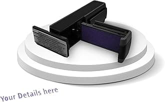 Savri Personalized Custom Stamp Mohar with Your Name, Designation & Firm | Best for Office, School, College, Legal Documents and Other Paperwork. (Self Ink Pocket Stamp)