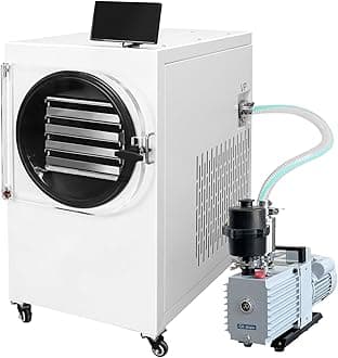 ZZKD -60℃ Vacuum Freeze Dryer for Home, Food Lyophilizer with Vacuum Pump, Food Grade Freeze-Dried For Fruits, Candy, Fish, Milk, Pet Foods, One Freeze-Drying Area Of 0.46㎡